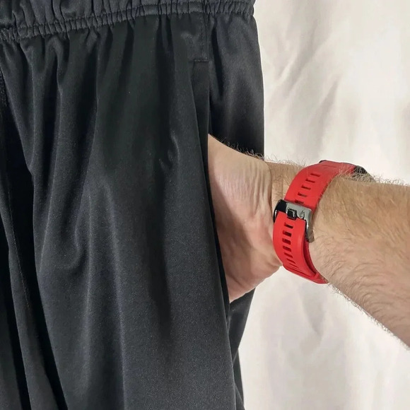 Rockhurst Nike Shorts Men's Large Black Pull On Drawstring Pockets Elastic - Picture 5 of 9